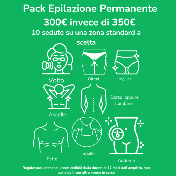 10 Sedute di Laser/Luce Pulsata (1 zona standard)