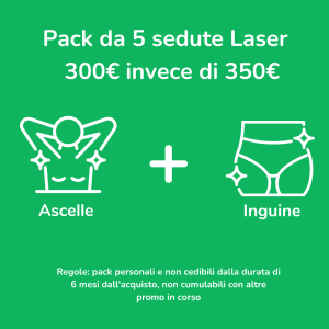 5 Sedute di Laser/Luce Pulsata Inguine + Ascelle