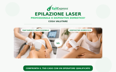 Epilazione laser professionale o dispositivo domestico