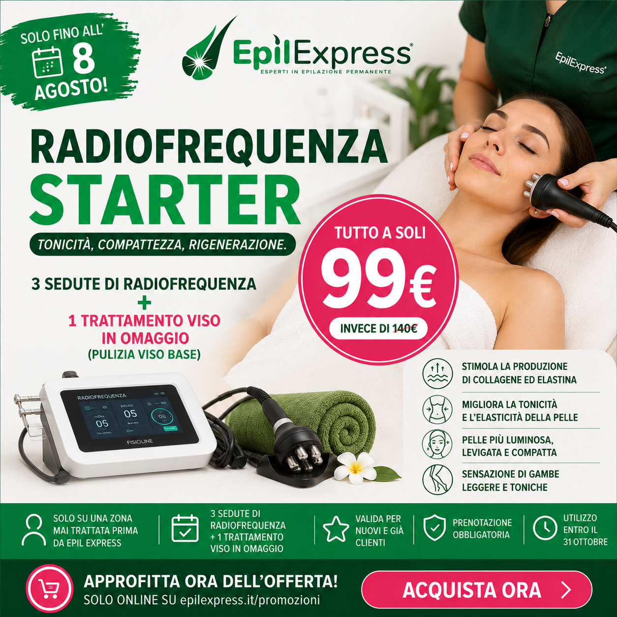 Radiofrequenza Starter – 3 Sedute su una Zona